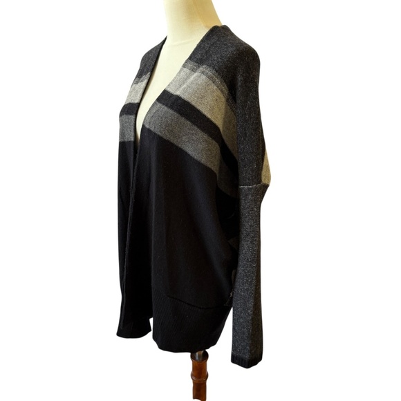 VINCE VARIEGATED OVERSIZED CARDIGAN WOOL CASHMERE CLASSIC MINIMALIST CHIC LUXE M - Picture 4 of 10